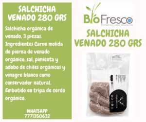 Venado Salchicha 3 PZAS / 280 GRS