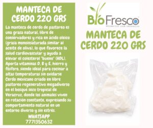 Cerdo Manteca 220 GRS