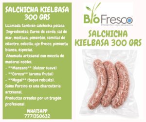 Cerdo Salchichas Kielbasa 3 PZAS / 300 GRS